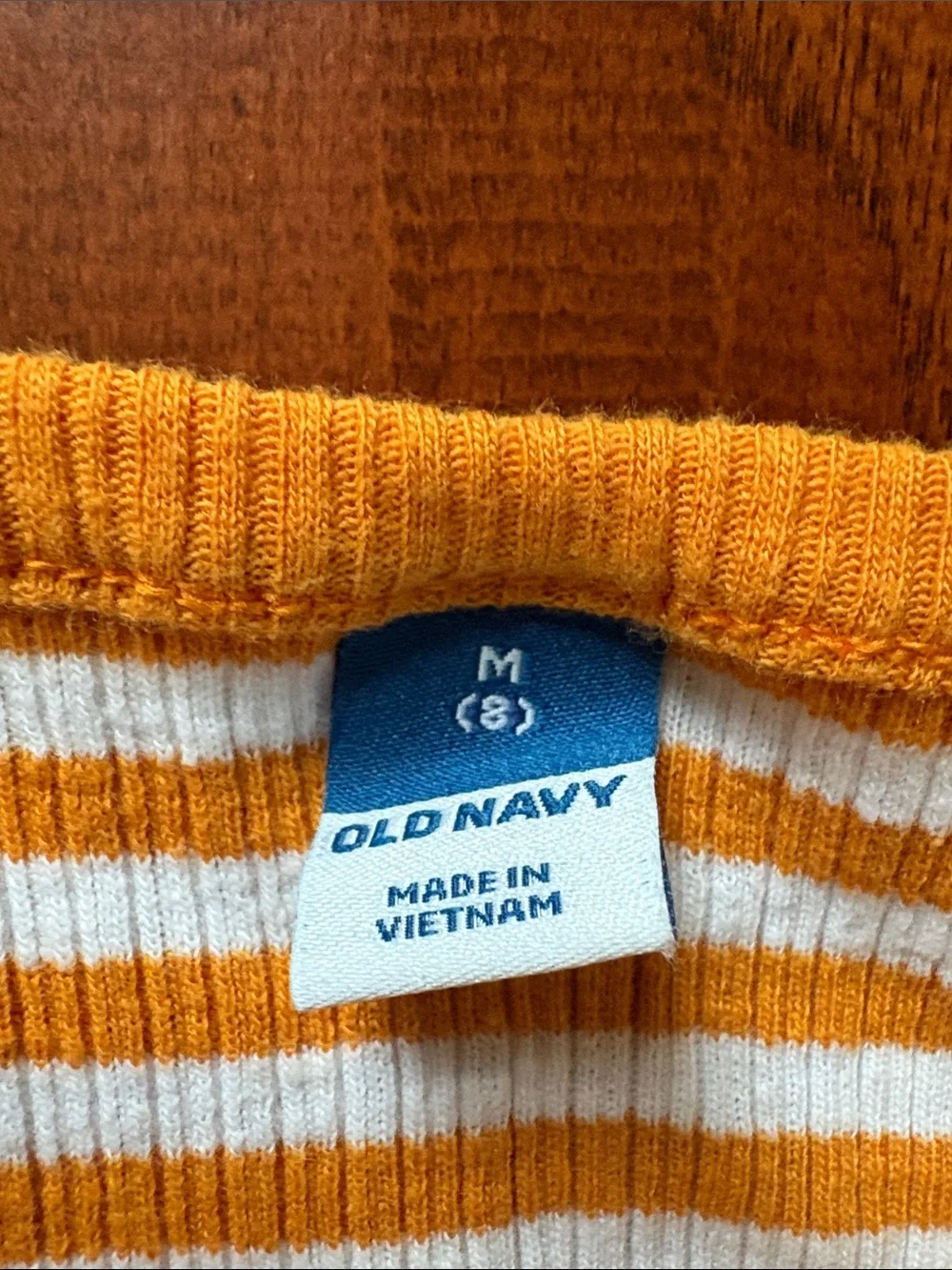 Old Navy Yellow and White Striped Ribbed Tank Top